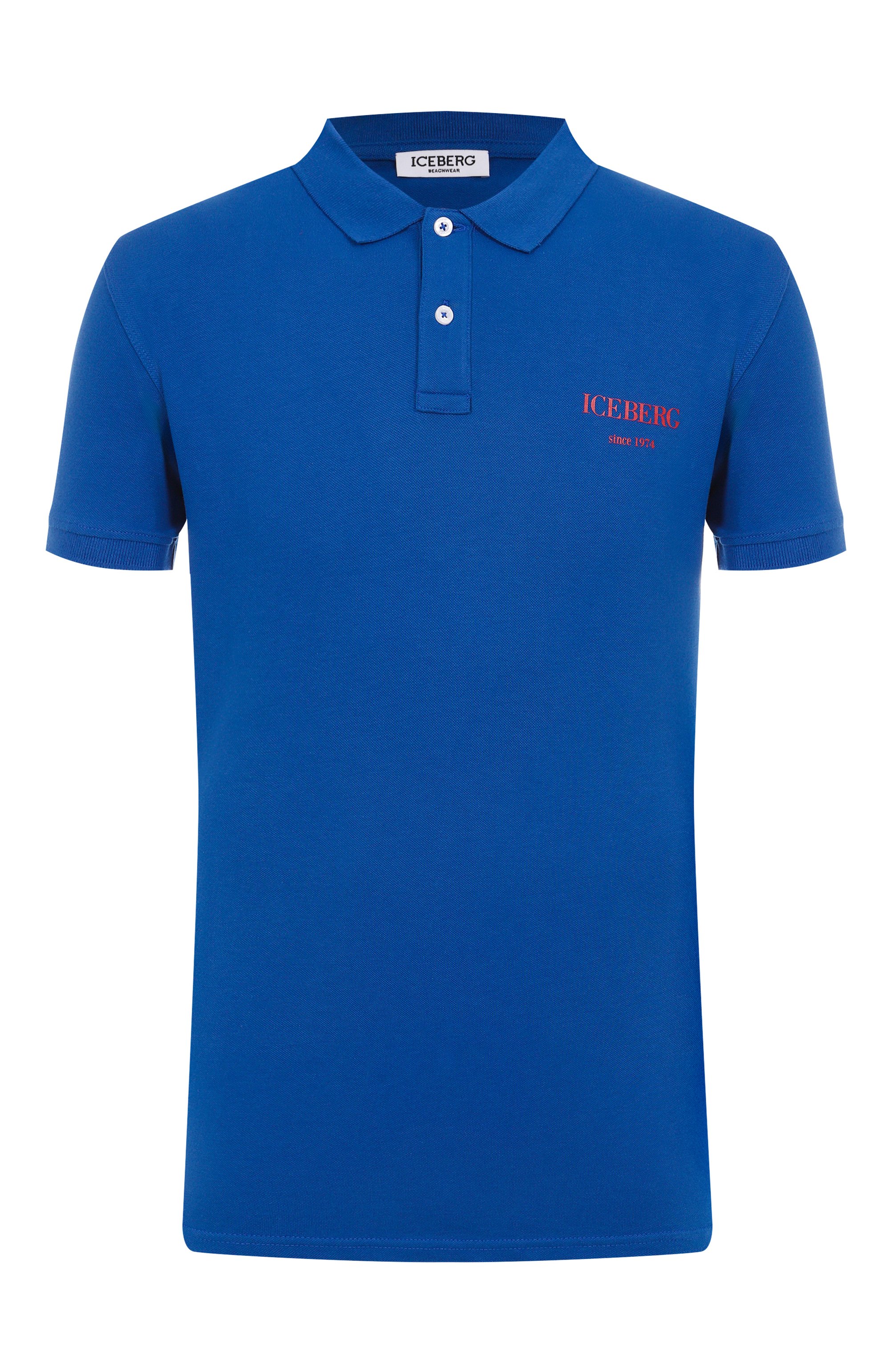 Хлопковое поло ICEBERG синего цвета по цене 7985 руб., арт. ICE25MPL01, фото 1 Хлопковое поло ICEBERG, арт. ICE25MPL01, фото 1