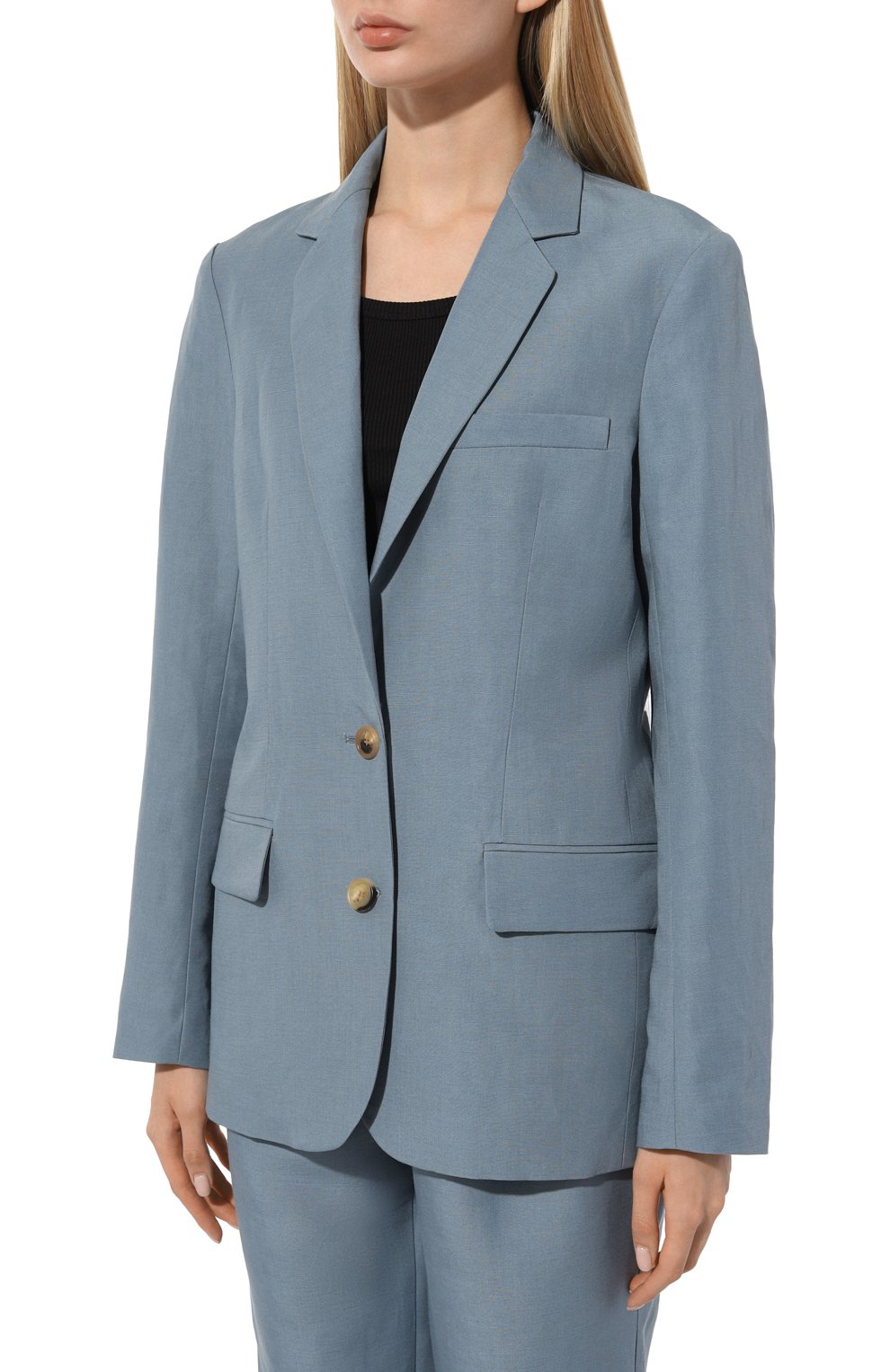 Жакет OLOLOL голубого цвета по цене 54000 руб., арт. OLJT012V/9007.905/S23, фото 3 Жакет OLOLOL, арт. OLJT012V/9007.905/S23, фото 3