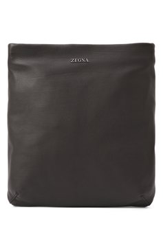 Мужская сумка ZEGNA темно-коричневого цвета, арт. C2228Z/LH0T0 | Фото 1 (Материал: Натуральная кожа; Размер: medium; Ремень/цепочка: На ремешке)