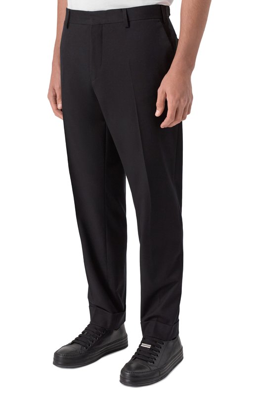 Брюки из хлопка и шерсти Dries Van Noten 020904-2302-900 Чёрный  020904-2302-900 Фото 3