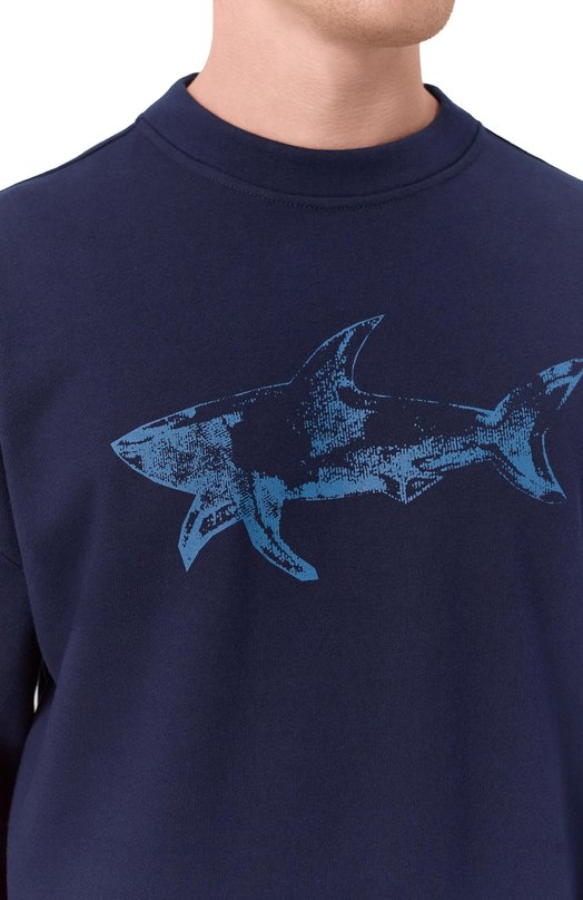 Хлопковый свитшот Paul&Shark 15311848/3XL-6XL Синий  15311848/3XL-6XL Фото 5
