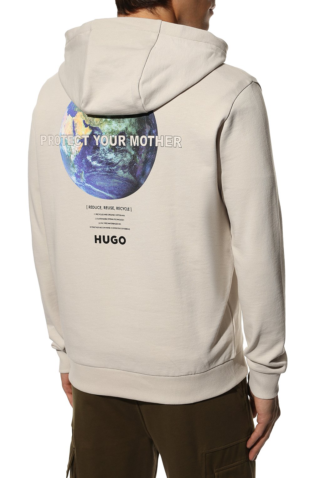 Хлопковое худи HUGO, арт. 50473788, фото 4