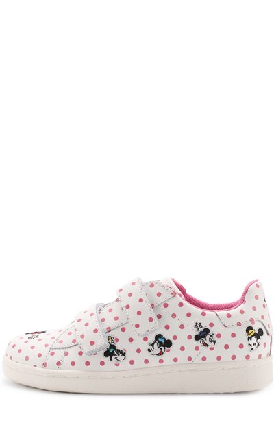 Кожаные кеды с застежками велькро и принтом MOA, арт. MDJ16/CHILD, фото 2