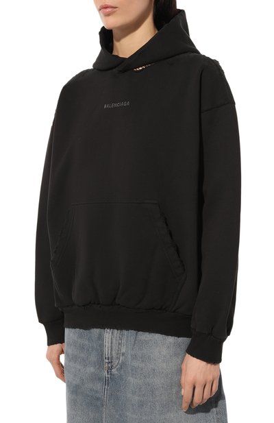 Хлопковое худи BALENCIAGA, арт. 767877/TQVY1, фото 3