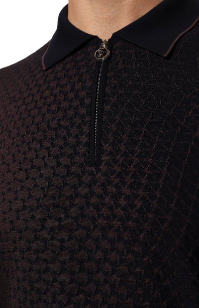 Поло из шерсти и шелка STEFANO RICCI темно-синего цвета по цене 140000 руб., арт. K606303P30/F22458, фото 5 Поло из шерсти и шелка STEFANO RICCI, арт. K606303P30/F22458, фото 5