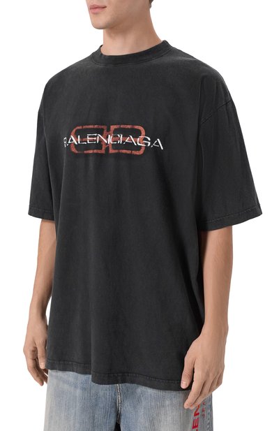 Хлопковая футболка BALENCIAGA, арт. 764235/TTVD6, фото 3