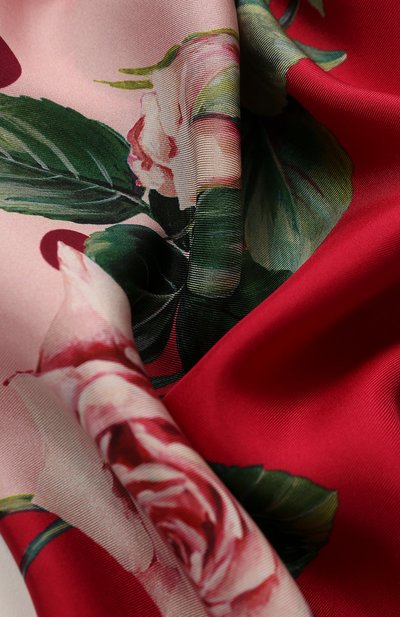 Шелковый платок DOLCE & GABBANA розового цвета по цене 39800 руб., арт. FN090R/GDS16, фото 2 Шелковый платок DOLCE & GABBANA, арт. FN090R/GDS16, фото 2