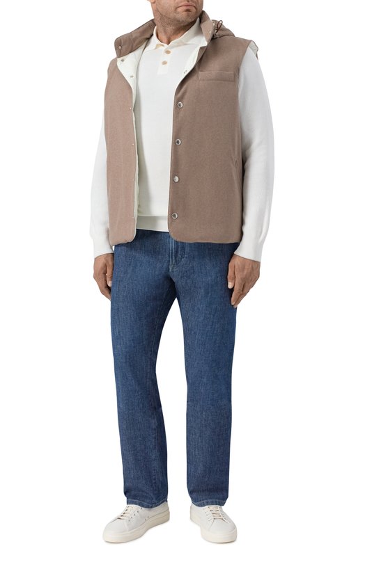 Шерстяной жилет Brunello Cucinelli MM4701775 Бежевый  MM4701775 Фото 2