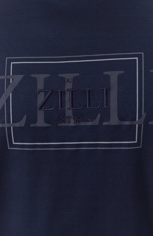 Хлопковая футболка Zilli TSR02AM0100VDBZ00 Синий  TSR02AM0100VDBZ00 Фото 5