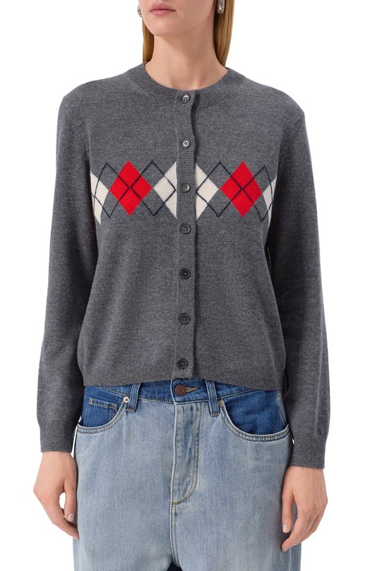 Шерстяной кардиган A.P.C. F22333/WVBDR Серый  F22333/WVBDR Фото 3