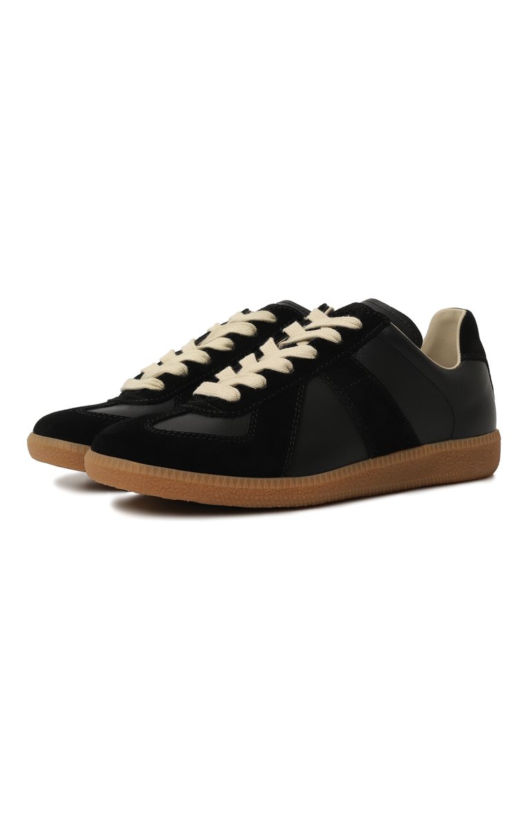 Женские кожаные кеды replica MAISON MARGIELA черного цвета, арт. S58WS0109/P1895/35 | Фото 1 (Материал внутренний: Натуральная кожа; Подошва: Платформа; Материал утеплителя: Без утеплителя; Стили: Кэжуэл; Материал внешний: Натуральная кожа; Кросс-КТ: Низкие)