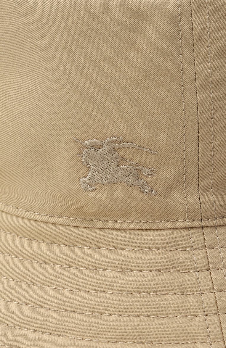 Женская двусторонняя панама BURBERRY бежевого цвета, арт. 8107012 | Фото 4 (Материал: Хлопок, Текстиль; Нос: Не проставлено; Автоматизация состава: Проставлено)