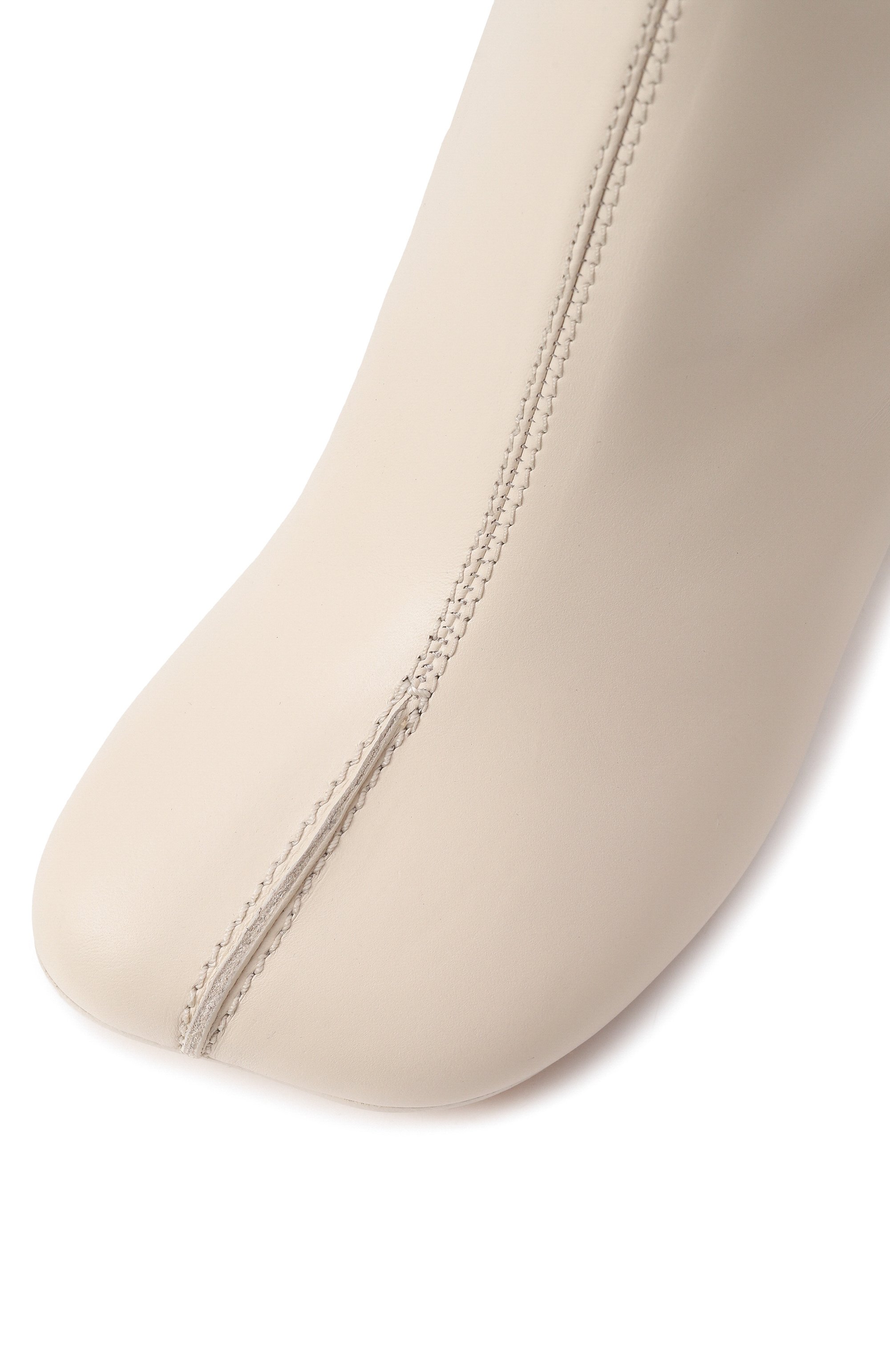 Кожаные ботильоны stitch-out MM6 кремового цвета по цене 61550 руб., арт. S59WU0249/P5000, фото 7 Кожаные ботильоны stitch-out MM6, арт. S59WU0249/P5000, фото 7