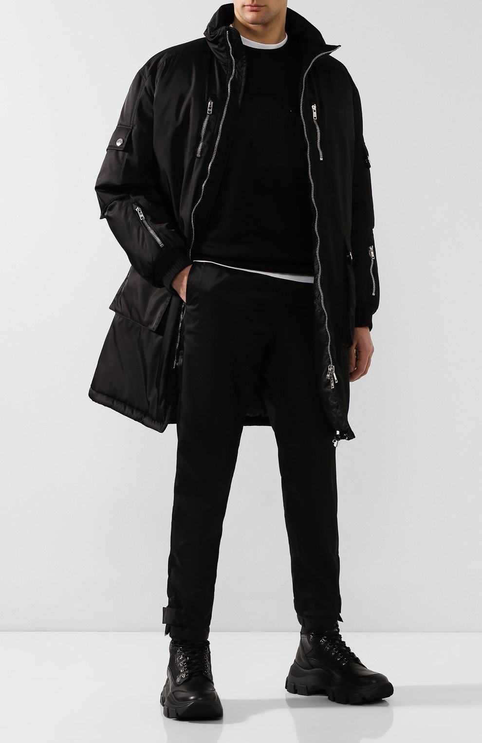 Комбинированные ботинки PRADA, арт. 2UE004-3L2O-F0002, фото 2