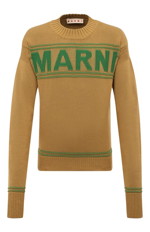 

Хлопковый свитер Marni, Бежевый