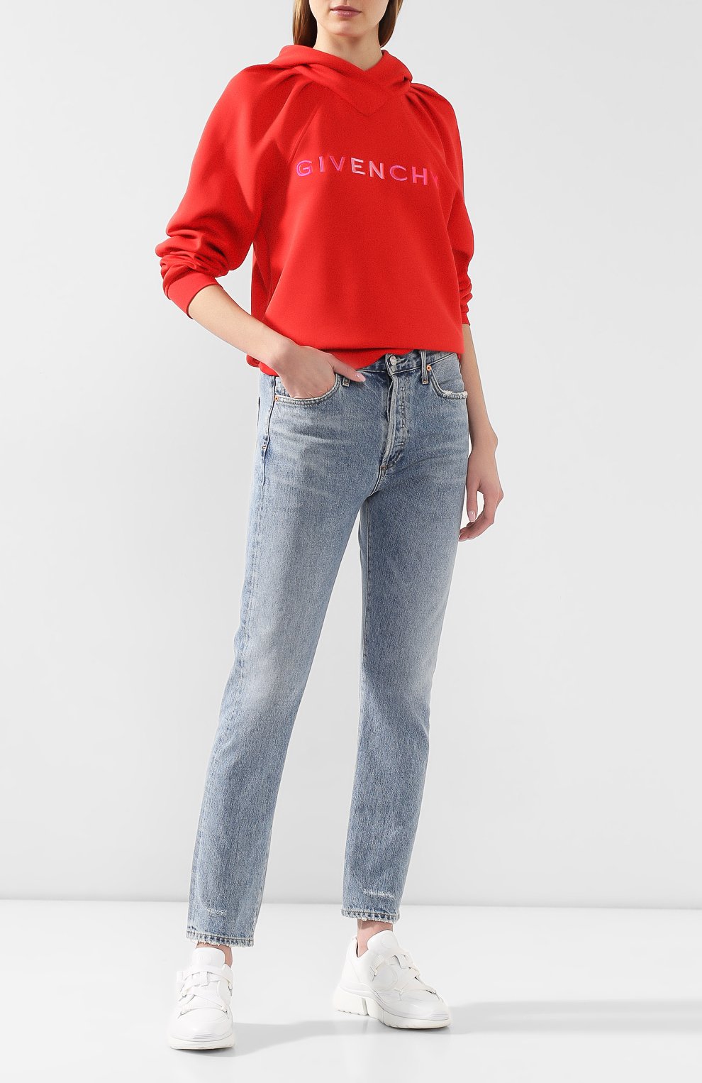 Хлопковое худи GIVENCHY, арт. BWJ00Q30G6, фото 2