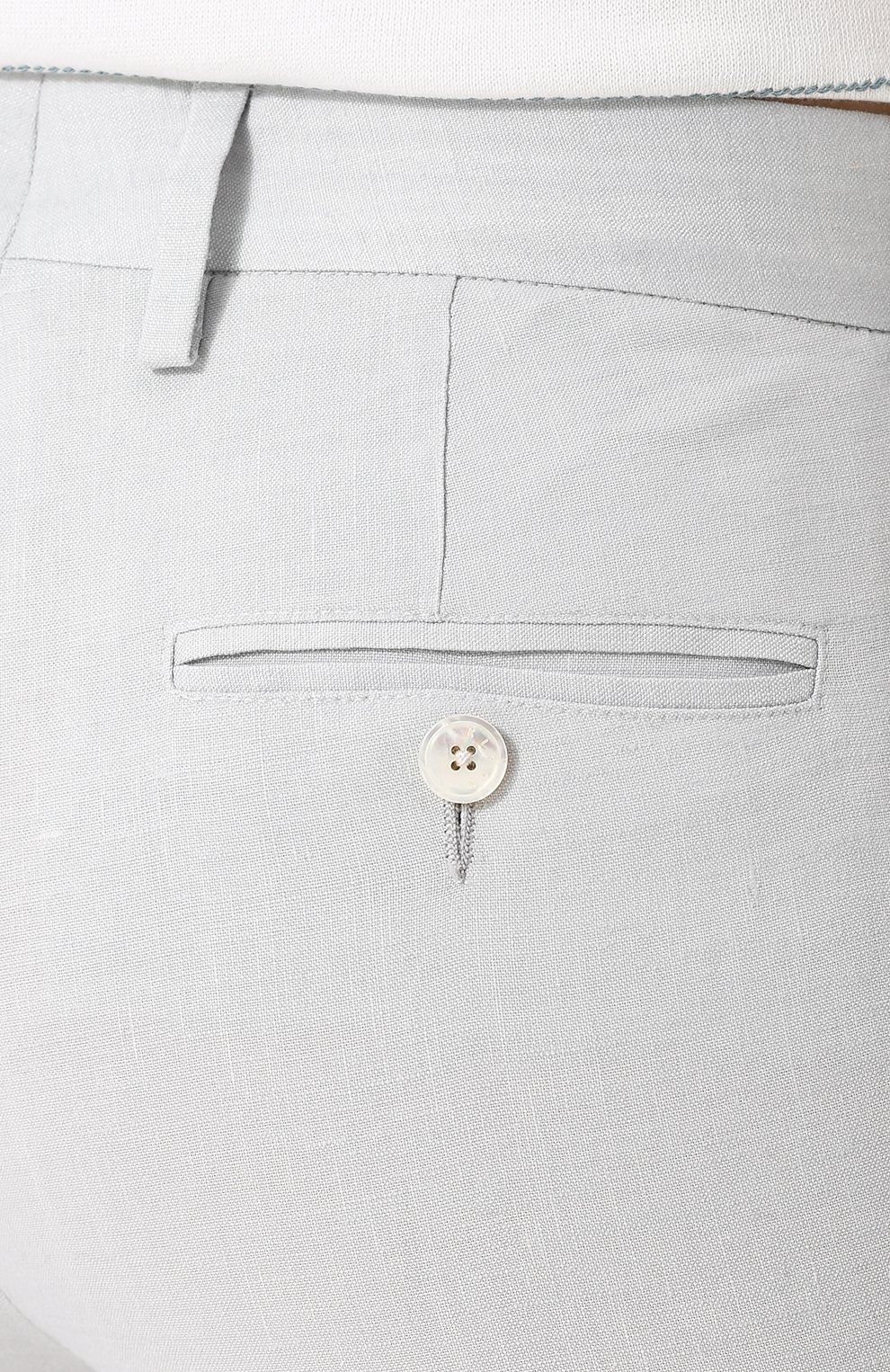 Укороченные брюки из смеси льна и вискозы KITON, арт. D38103K09G55, фото 5