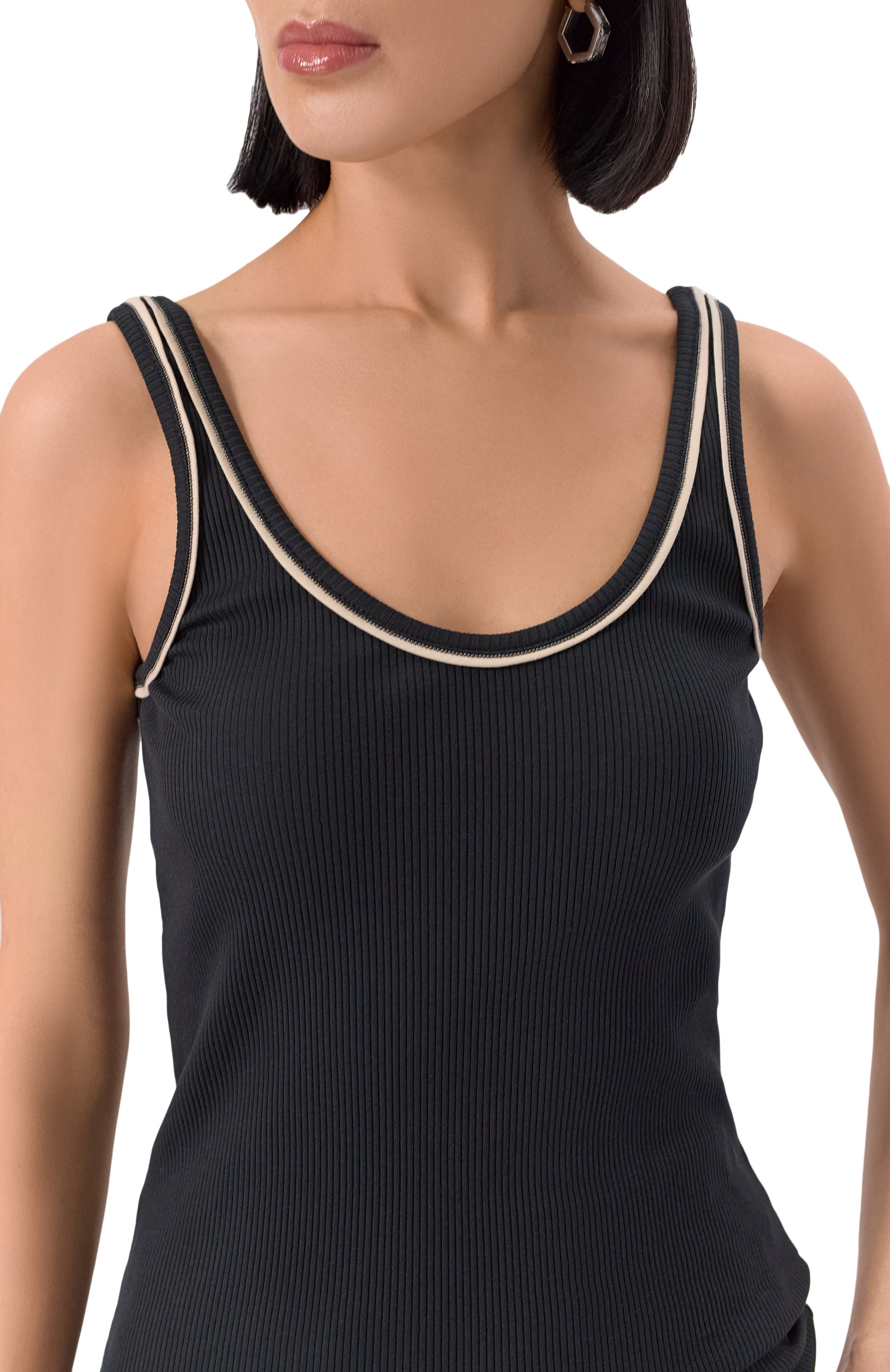 Хлопковая майка BRUNELLO CUCINELLI, арт. MG902FP320, фото 5