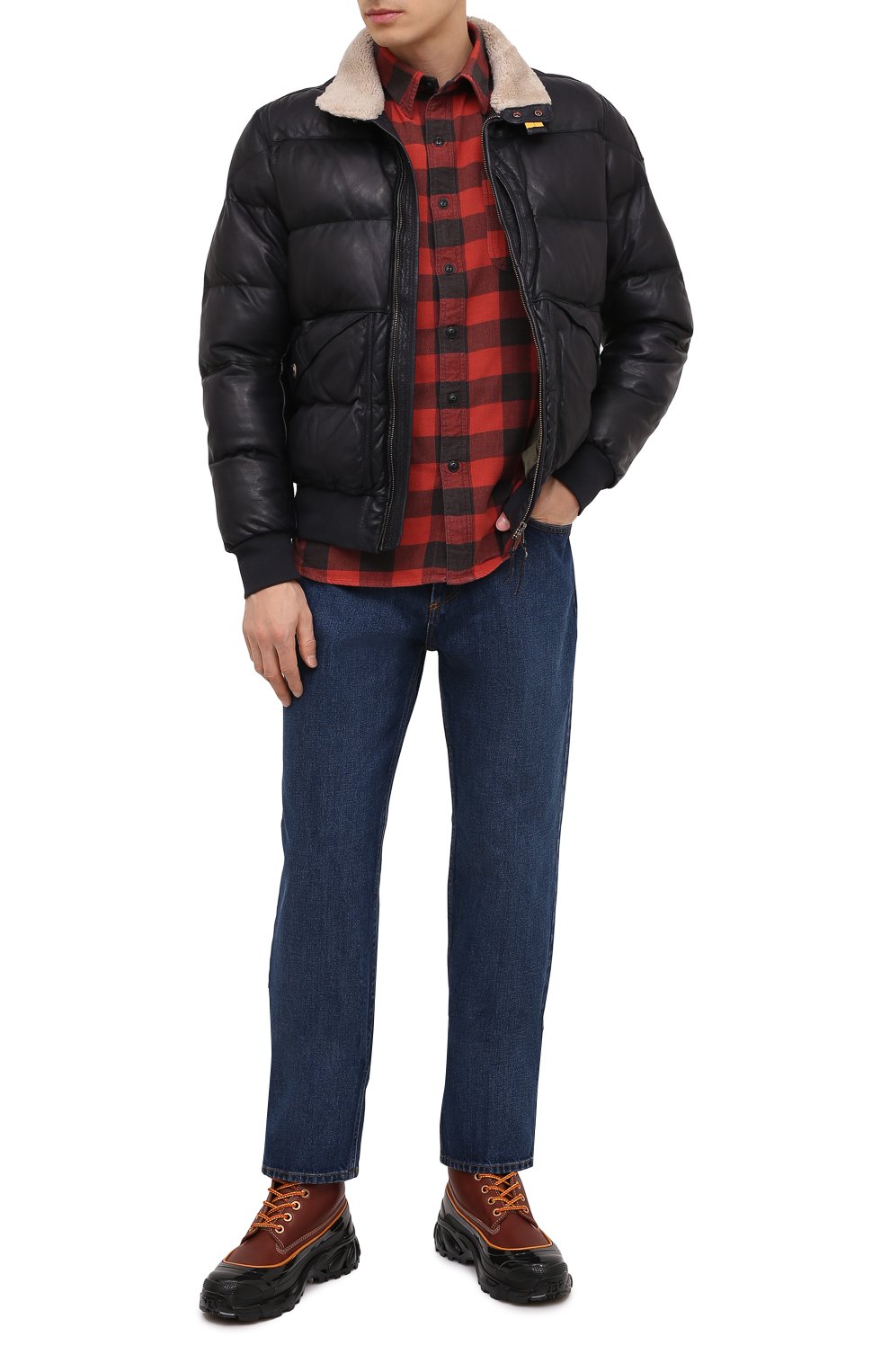 Кожаный утепленный бомбер PARAJUMPERS, арт. LE03/ALF, фото 2