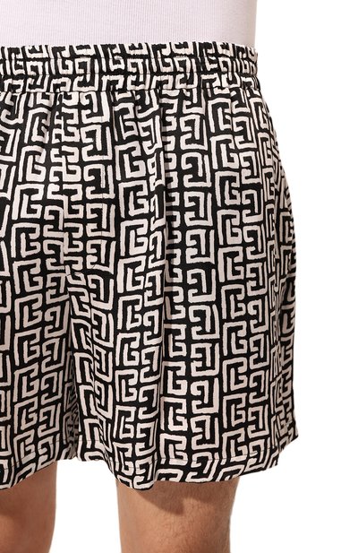 Шорты BALMAIN черно-белого цвета по цене 95900 руб., арт. DH1PA105/VF40, фото 5 Шорты BALMAIN, арт. DH1PA105/VF40, фото 5