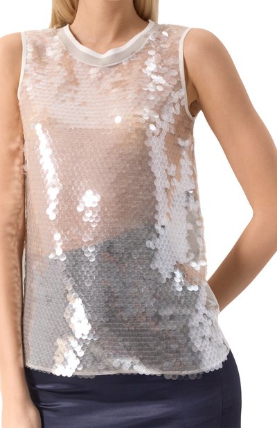 Топ с отделкой пайетками LORENA ANTONIAZZI, арт. P2579TS01F/4868, фото 5