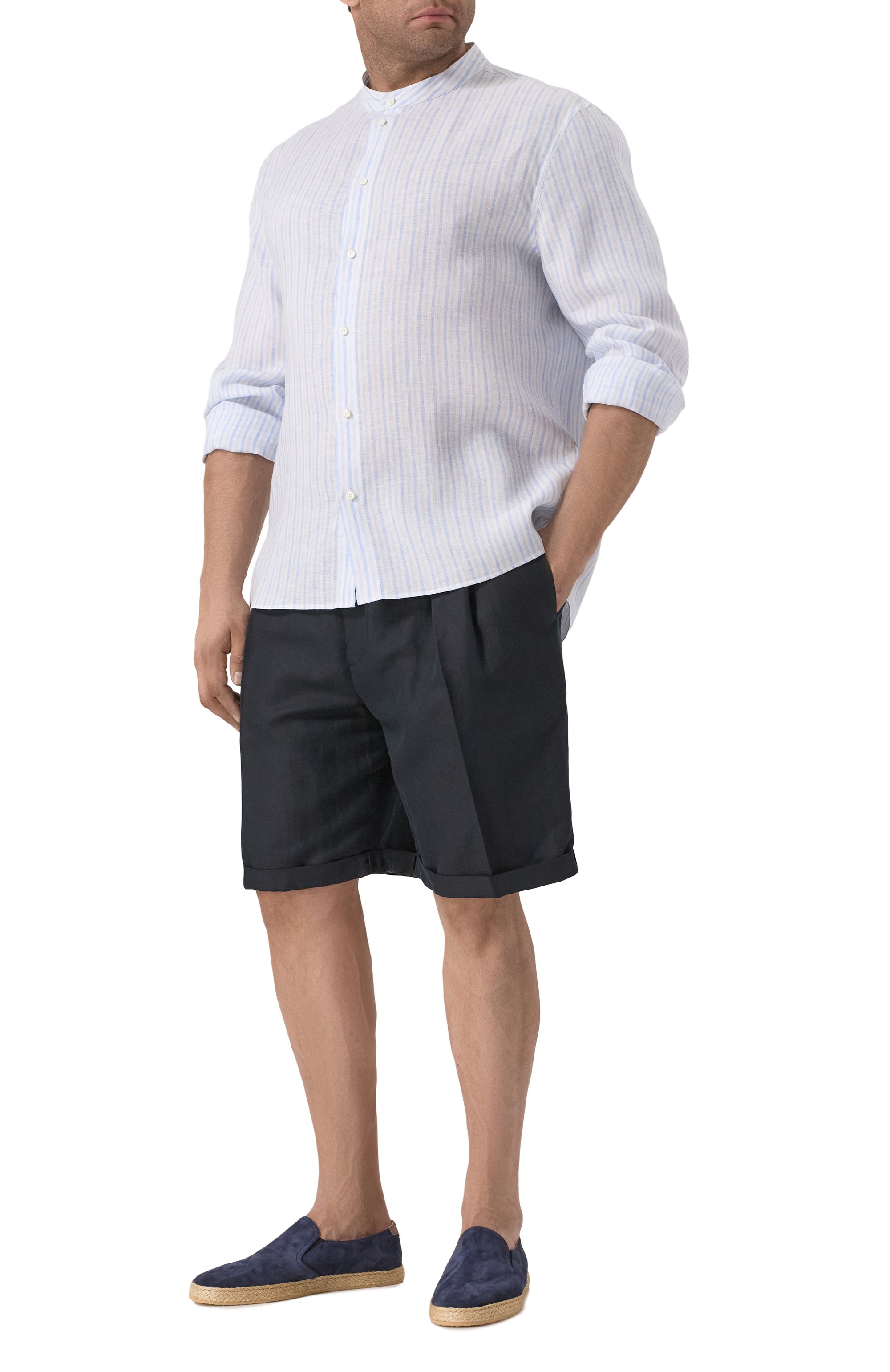 Льняная рубашка BRUNELLO CUCINELLI, арт. MM6850625, фото 2