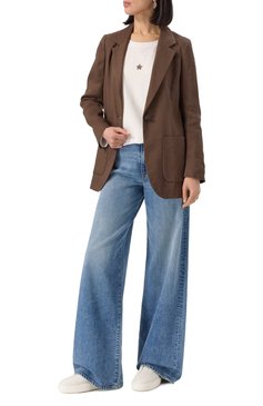 Женские кожаные кеды SANTONI молочного цвета, арт. WBCG61323BARTLLK | Фото 2 (Драгоценные камни: Проставлено; Материал внешний: Натуральная кожа; Материал сплава: Проставлено; Подошва: Платформа; Стили: Кэжуэл; Кросс-КТ: Низкие; Материал утеплителя: Без утеплителя)
