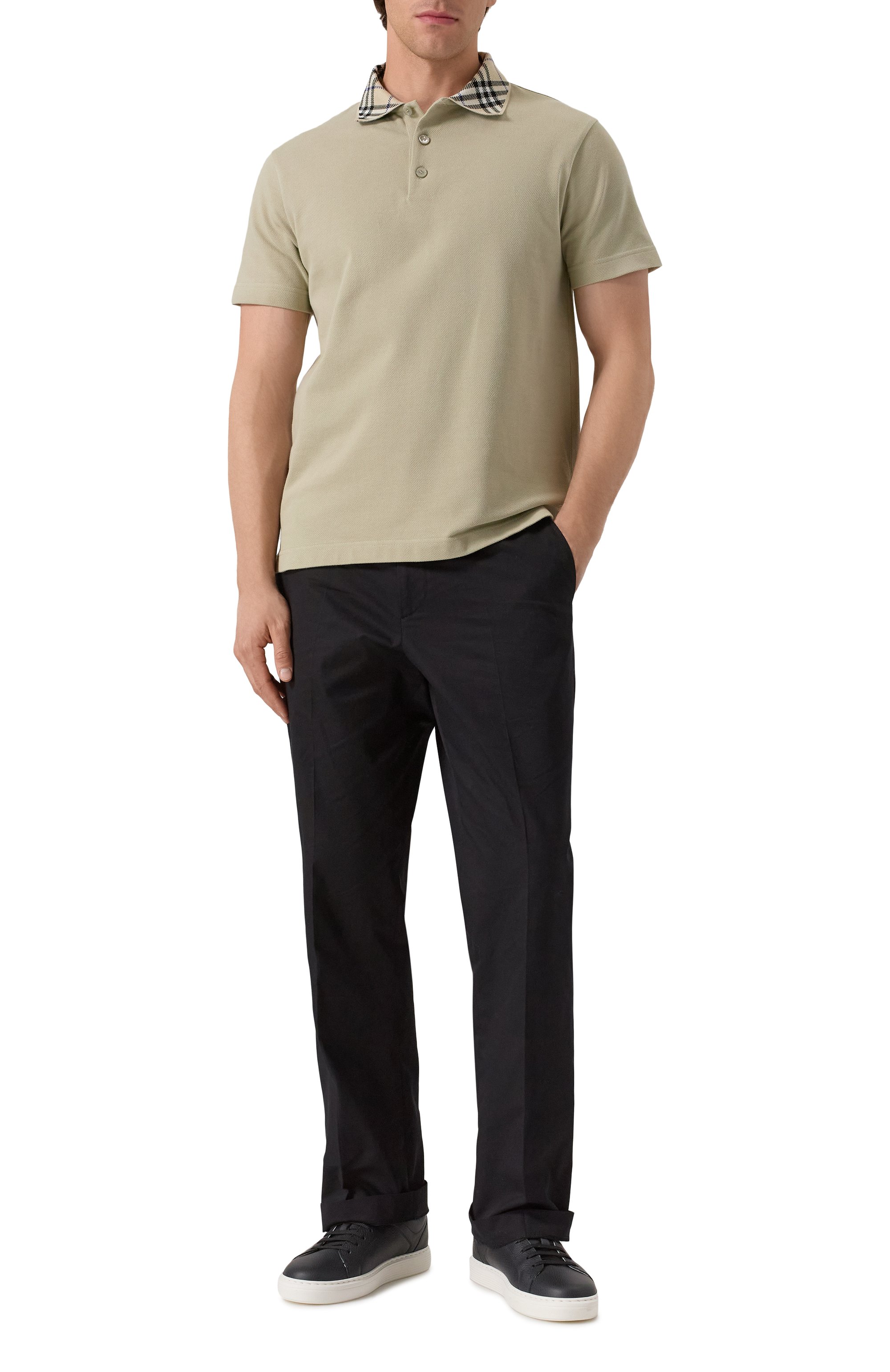 Хлопковое поло BURBERRY, арт. 8103866, фото 2