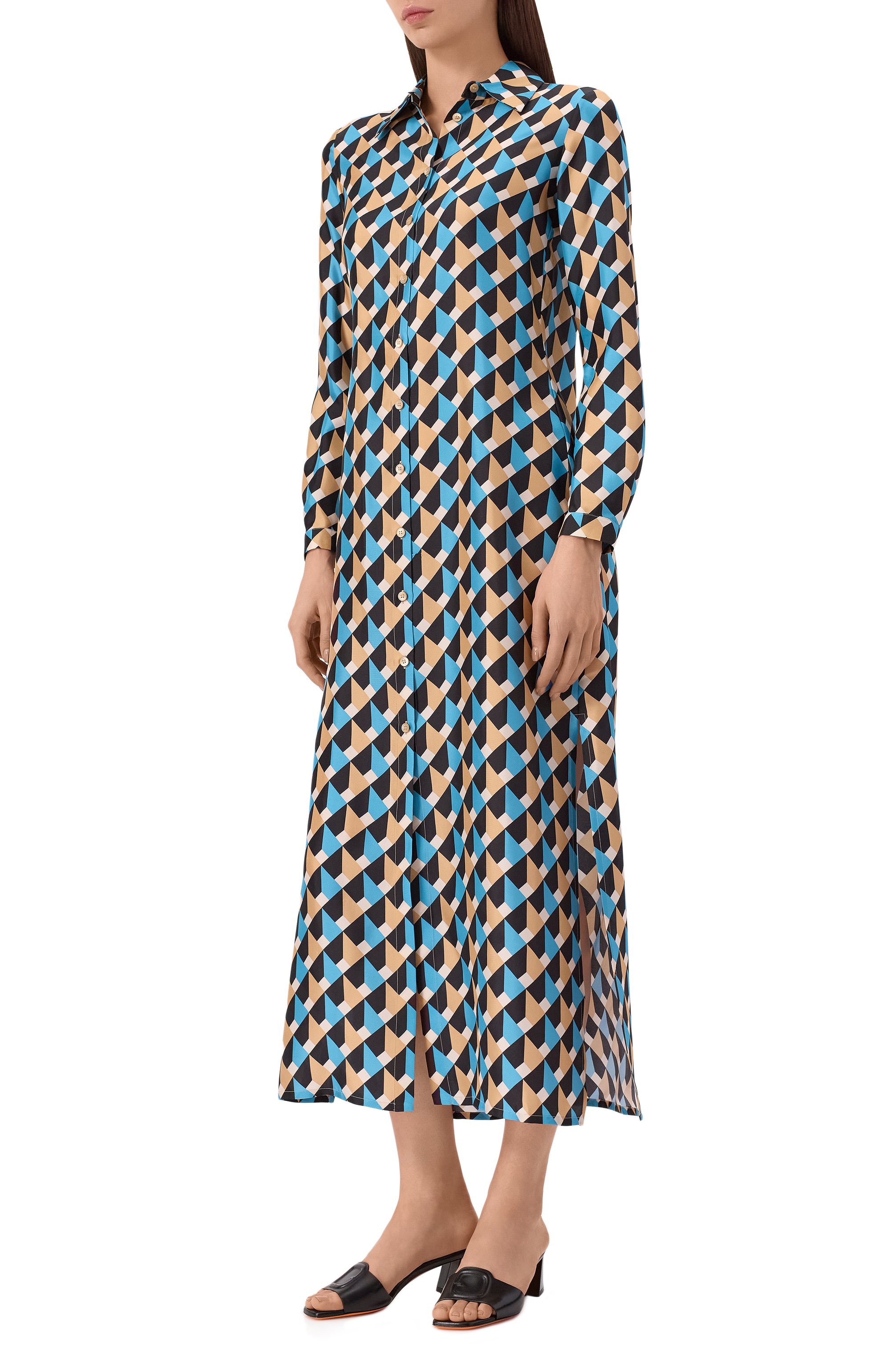 Шелковое платье LORENA ANTONIAZZI, арт. P2567AB60A/4885, фото 3