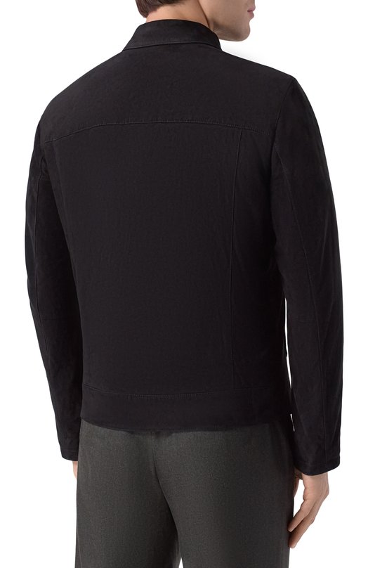 Замшевая куртка Brioni PLBV0L/PB713 Чёрный  PLBV0L/PB713 Фото 4