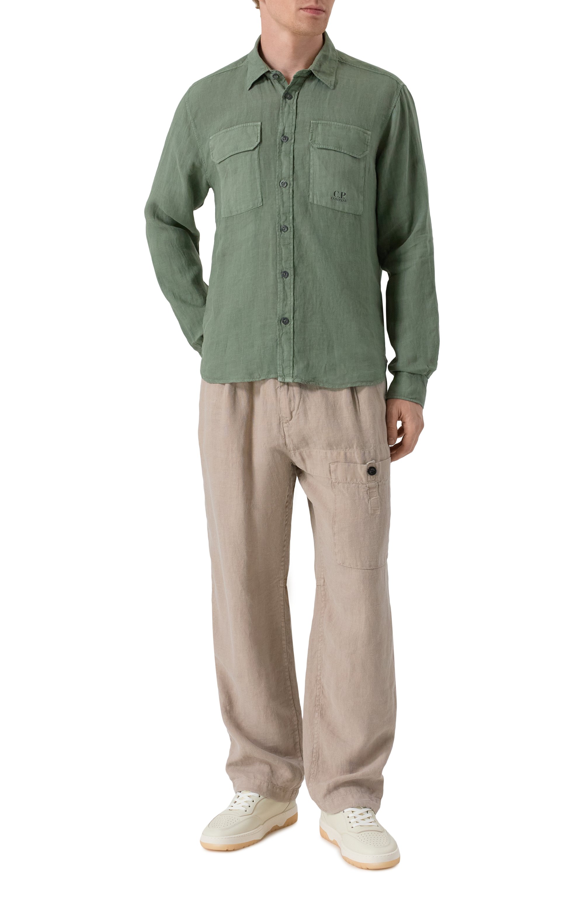 Льняная рубашка C.P. COMPANY, арт. 18CMSH250A005415G, фото 2