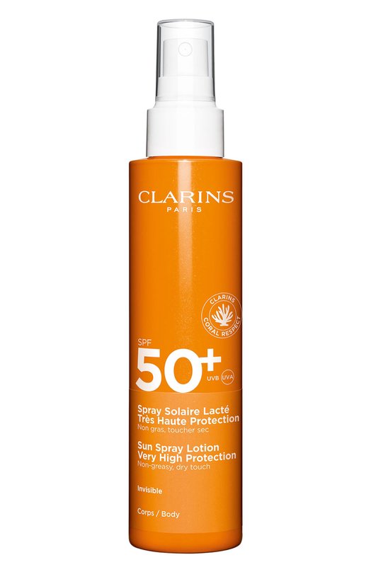 фото Солнцезащитное молочко-спрей для тела spf 50+ spray solaire lacte (150ml) clarins