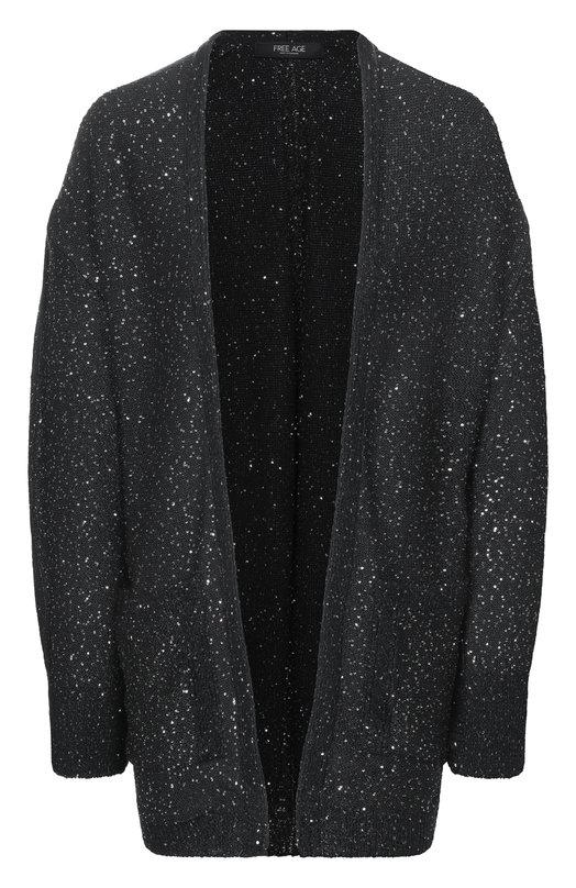 Кардиган с отделкой пайетками Freeage S26.CR109P.1889.900 Чёрный S26.CR109P.1889.900