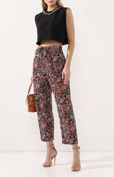 Хлопковые брюки с принтом ISABEL MARANT ETOILE, арт. PA1143-19P027E/EN0A, фото 2