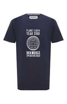 Мужская хлопковая футболка DIRK BIKKEMBERGS т�емно-синего цвета, арт. BM/T0033/K0002 | Фото 1 (Рукава: Короткие; Длина (для топов): Стандартные; Принт: С принтом; Материал сплава: Проставлено; Материал внешний: Хлопок; Драгоценные камни: Проставлено; Стили: Кэжуэл)