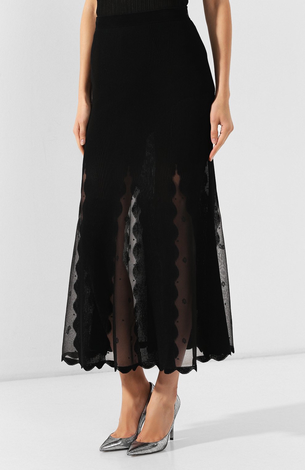 Юбка из вискозы ALEXANDER MCQUEEN, арт. 585221/Q1AE0, фото 3