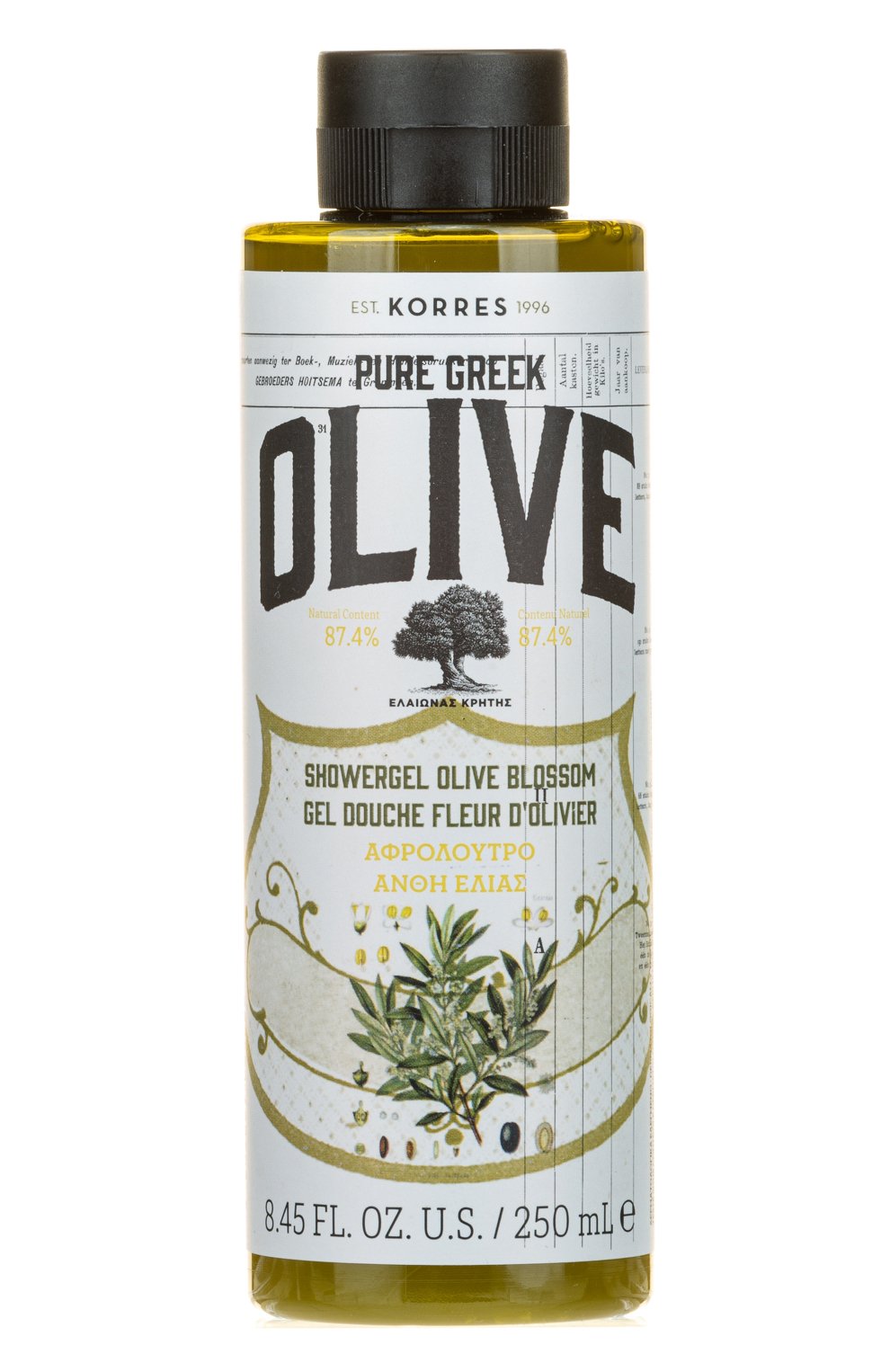 Гель для душа с оливками и цветками оливок (250ml) KORRES бесцветного цвета по цене 1490 руб., арт. 5203069063688, фото 1 Гель для душа с оливками и цветками оливок (250ml) KORRES, арт. 5203069063688, фото 1