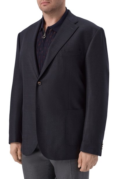 Шерстяной пиджак CORNELIANI темно-синего цвета по цене 116500 руб., арт. 286018/2A16527, фото 3 Шерстяной пиджак CORNELIANI, арт. 286018/2A16527, фото 3
