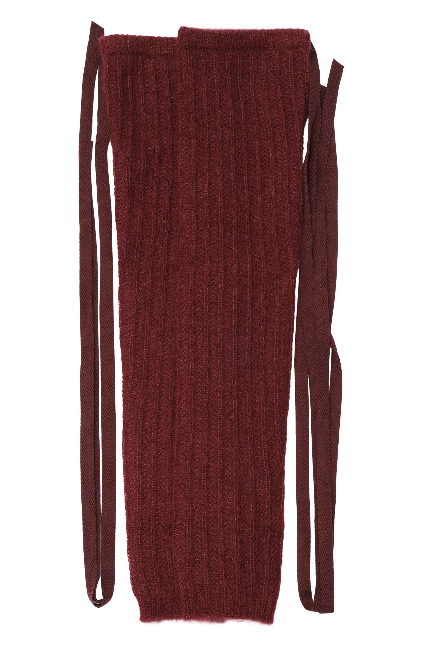 Гетры из шерсти и шелка ANN DEMEULEMEESTER бордового цвета по цене 55600 руб., арт. B0014344/KN069, фото 1 Гетры из шерсти и шелка ANN DEMEULEMEESTER, арт. B0014344/KN069, фото 1