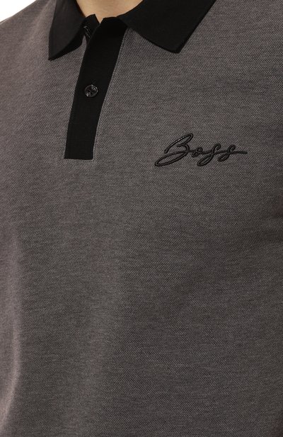 Хлопковое поло BOSS, арт. 50531402, фото 5