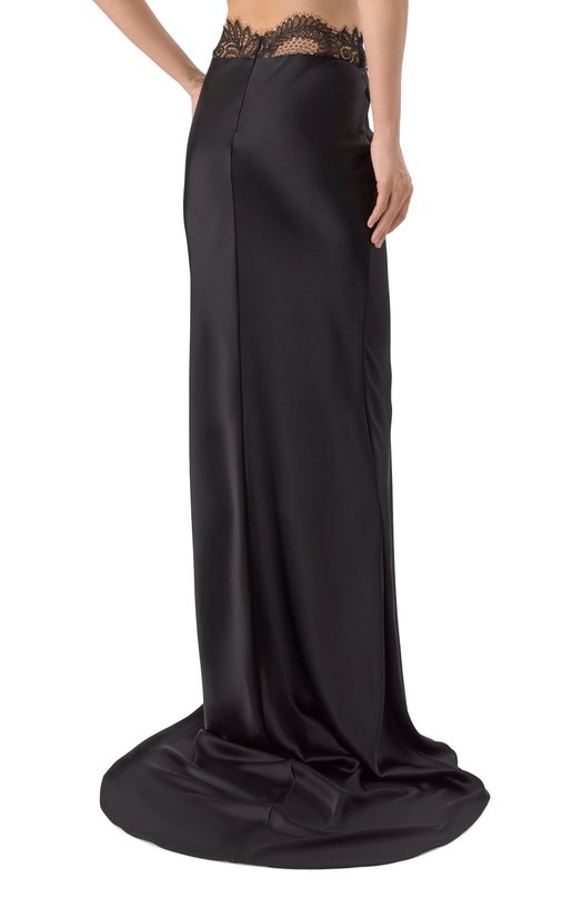 Атласная юбка David Koma PF24DK68SL Чёрный  PF24DK68SL Фото 4