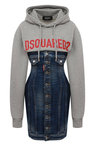 Женское комбинированное платье DSQUARED2, арт. S75CV0557/S30342