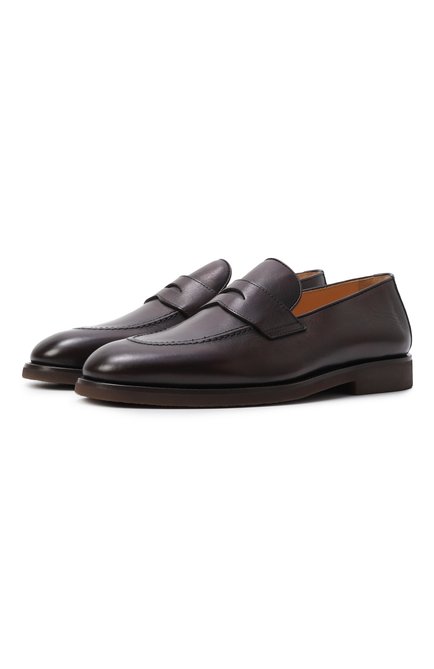 Мужские кожаные пенни-лоферы BRUNELLO CUCINELLI, арт. MZU0DEE705
