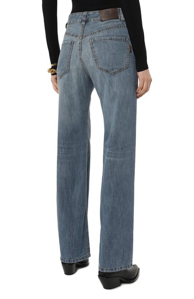 Джинсы BRUNELLO CUCINELLI синего цвета по цене 111500 руб., арт. MH192B1294, фото 4 Джинсы BRUNELLO CUCINELLI, арт. MH192B1294, фото 4