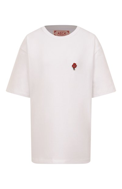 Женская хлопковая футболка AECA WHITE, арт. AWCMSSBDTTSST003C0.WHITE (L)