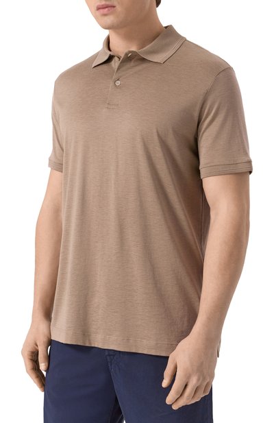 Поло из шелка и хлопка PAUL&SHARK, арт. 25411208, фото 3