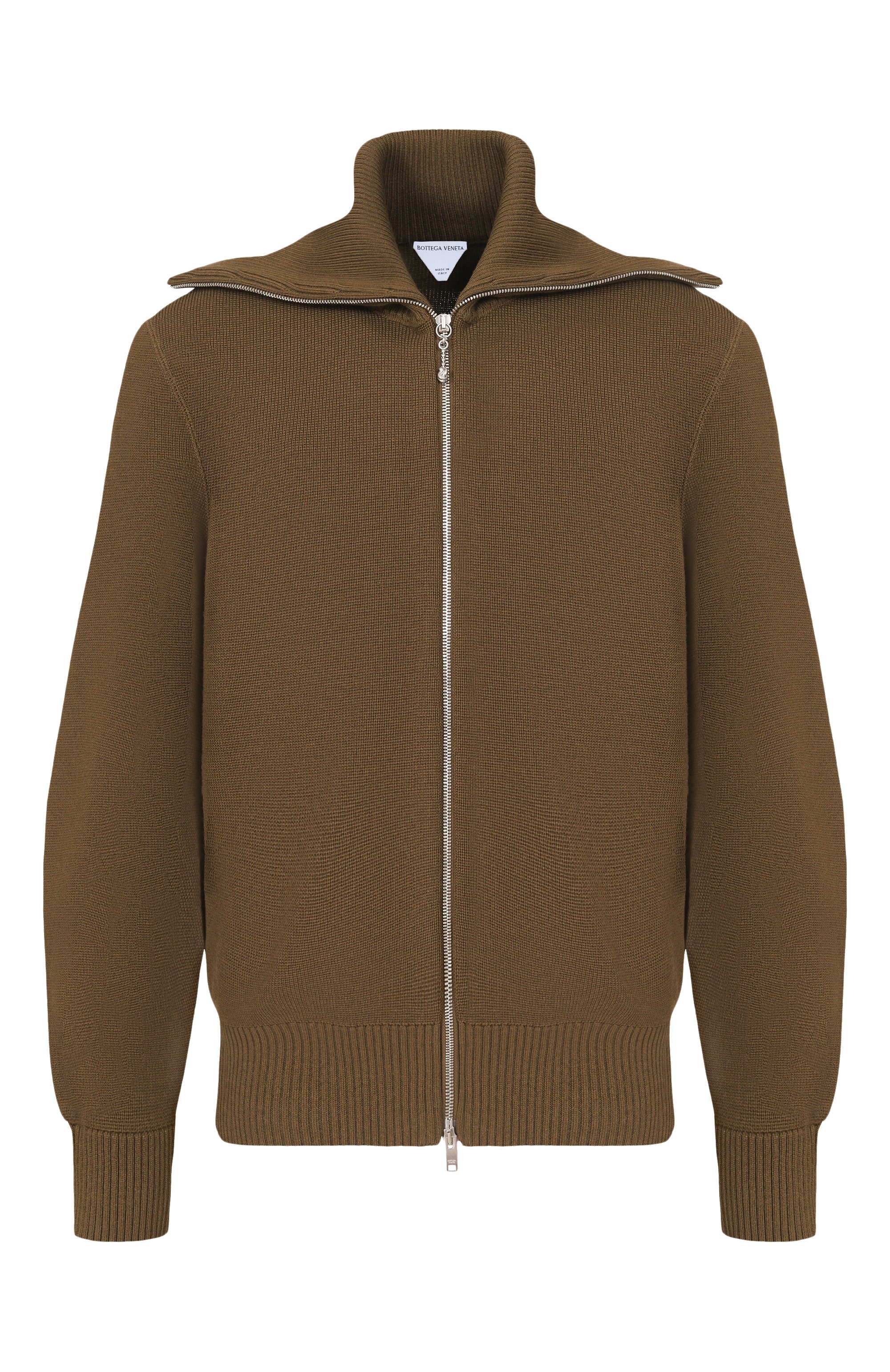 Кардиган из шерсти и хлопка BOTTEGA VENETA хаки цвета по цене 216000 руб., арт. 862729/V68M0, фото 1 Кардиган из шерсти и хлопка BOTTEGA VENETA, арт. 862729/V68M0, фото 1