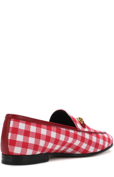 Текстильные лоферы jordaan с пряжкой-трензелем GUCCI, арт. 431467/9IY20, фото 4