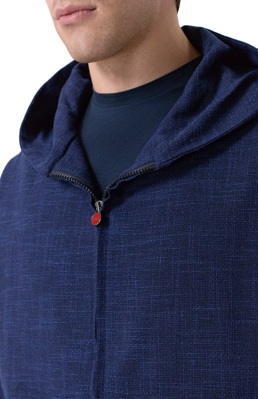 Куртка из шерсти и шелка Kiton UMC015K0629G03 Синий  UMC015K0629G03 Фото 5