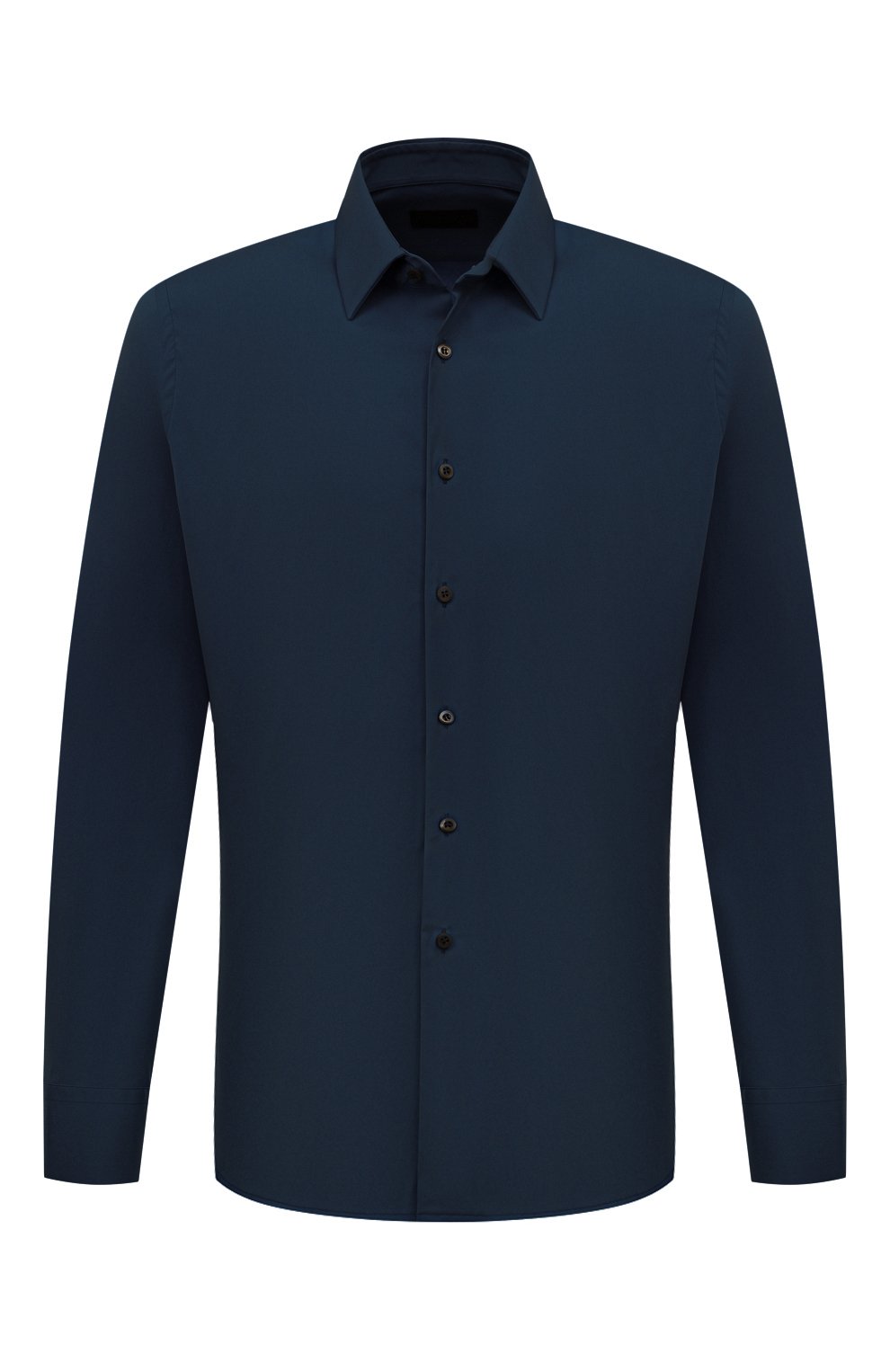 Хлопковая рубашка PRADA темно-синего цвета по цене 65000 руб., арт. UCM608-F62-F0RU7, фото 1 Хлопковая рубашка PRADA, арт. UCM608-F62-F0RU7, фото 1